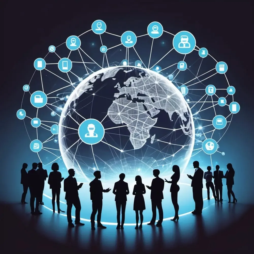 Group photo from a PitBullTax roundtable event, flat illustration